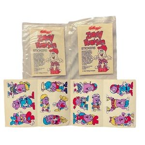 1988 Kellogg's Raisin Bran Zany Raisin Stickers- Unopened!